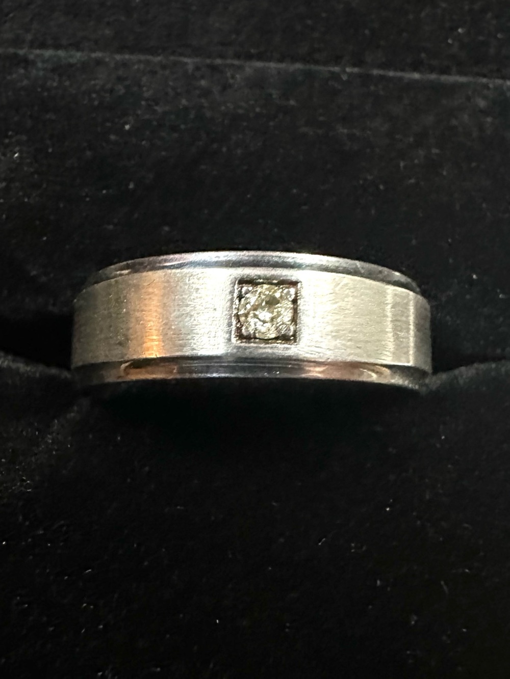 Diamond & Sterling Silver Engraved Band - 925 TJ